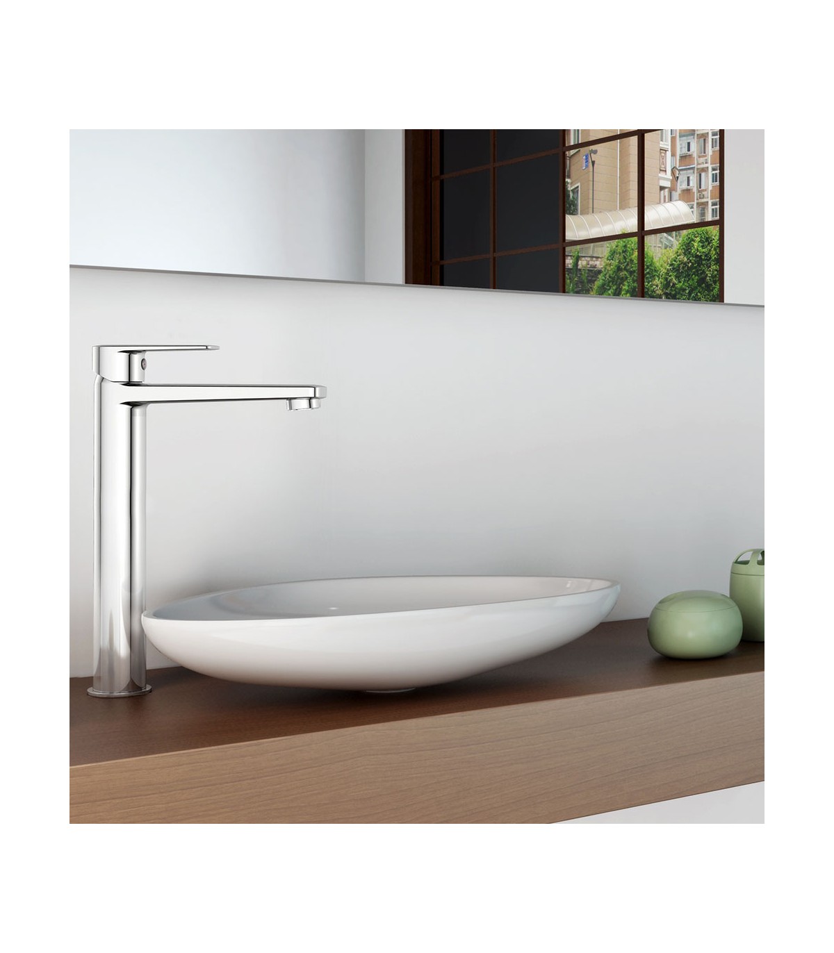 Grifo monomando para lavabo de la serie SIOUX, latón de alta calidad, cromo  con brillo – Llavisan